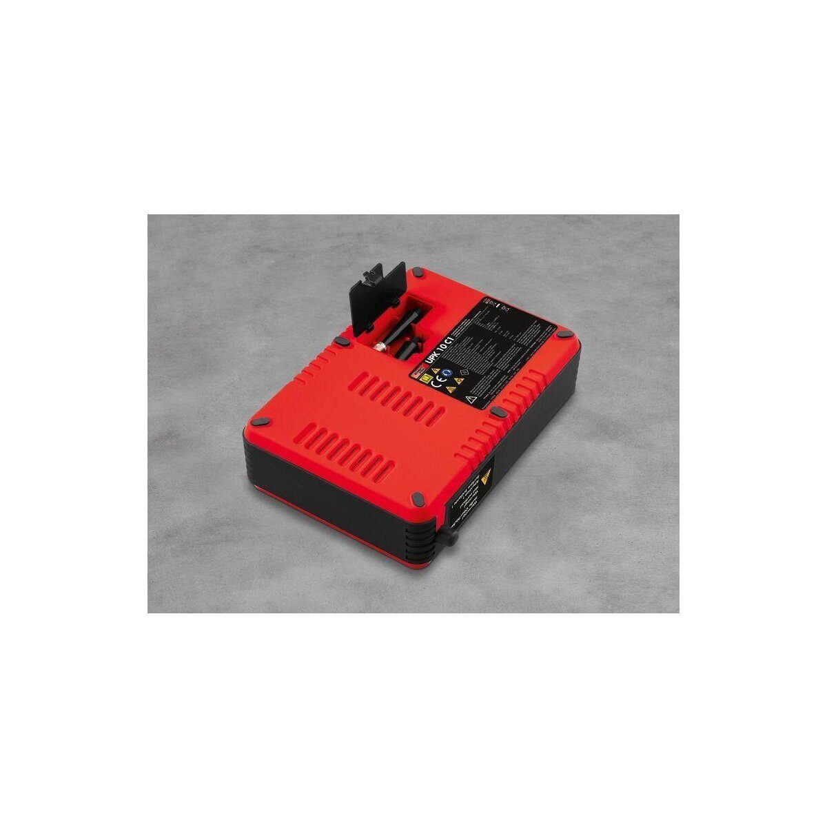Power bank car jump starter with compressor air attachments and flashlight SOS kit