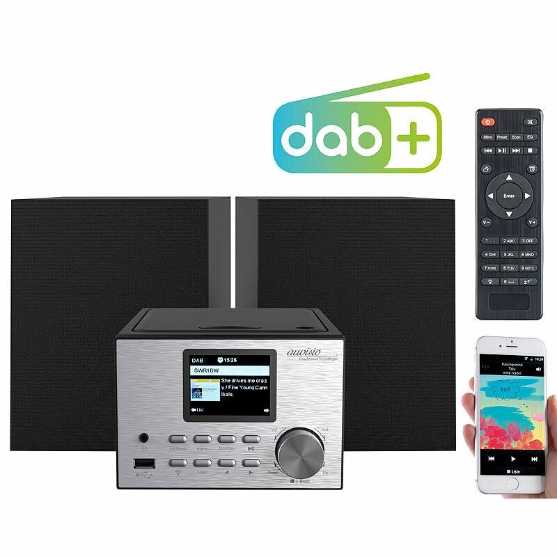 Stereoanlage mit Webradio, DAB+, UKW, CD, Bluetooth, USB, 60 Watt Stereoanlage mit Webradio, DAB+, UKW, CD, Bluetooth, USB, 60 Watt