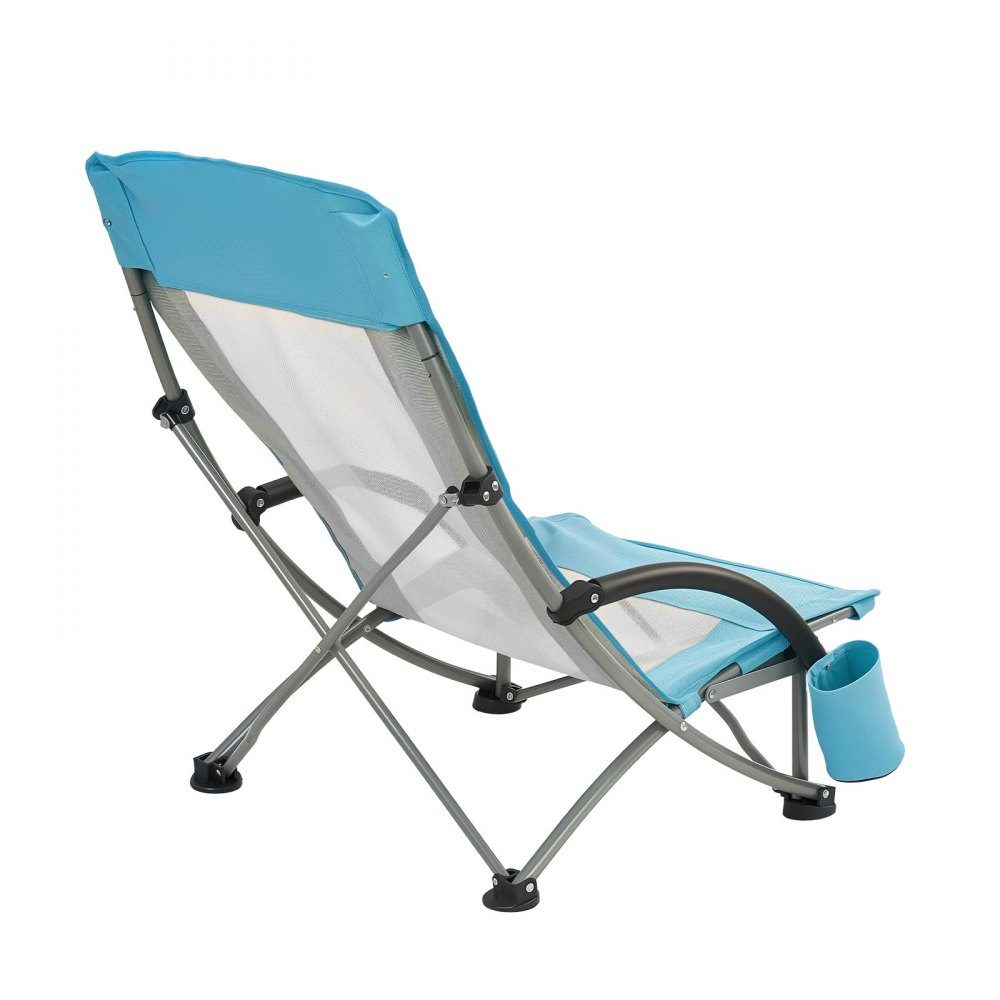 2 x campingstoelen klapstoelen 150 kg draagvermogen, visstoel met hoge rugleuning & kopjesvak & mesh rugleuning & draagtas & strandstoelen met extra brede zitting voor buitenactiviteiten vissen