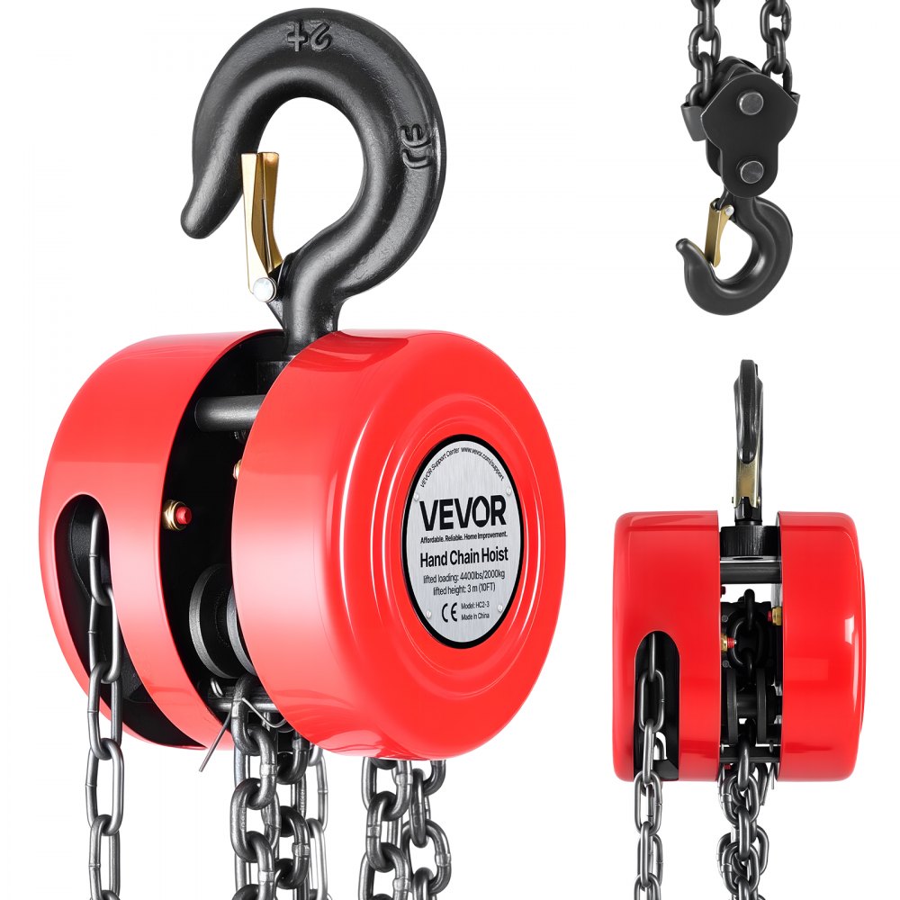 2T Load Chain Hoist Hand Chain Hoist 3m Lifting Height Hoist with G70 Chain Heavy Duty Pulley Manual Hoists Chain Pulley for Garage Warehouse Automotive Machinery Red 2T Load Chain Hoist Hand Chain Hoist 3m Lifting Height Hoist with G70 Chain Heavy Duty Pulley Manual Hoists Chain Pulley for Garage Warehouse Automotive Machinery Red