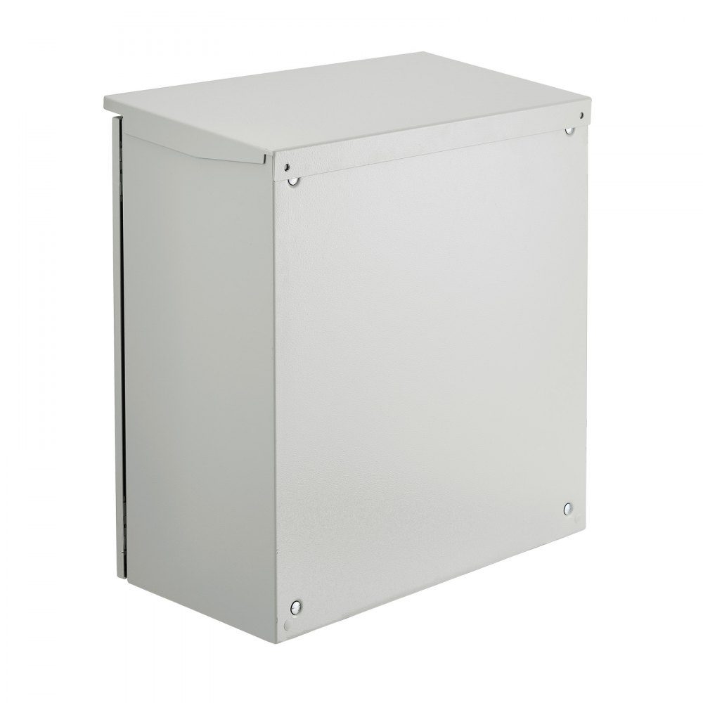 Panel Electrical Enclosure, 600 x 600 x 300mm, NEMA 4 Outdoor Enclosure, IP66 Waterproof and Dustproof, Cold Rolled Steel, Indoor Outdoor Folding Junction Box with Rain Cover