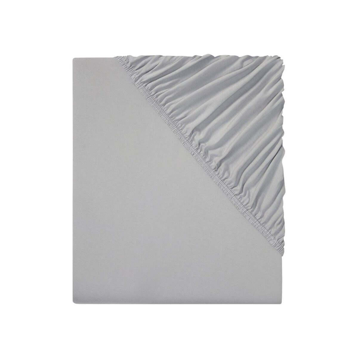 LIVARNO home lot de 2 draps-housses en jersey, 140 - 160 x 200 cm, gris clair