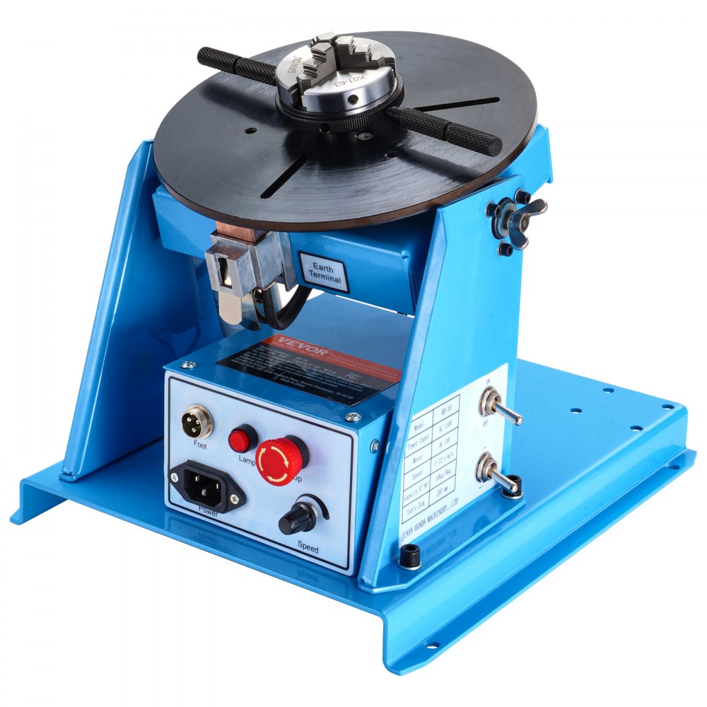 Schweißdrehtisch 20 W Schweißpositionierer 1-12 U/min Manipulator 10 kg (horizontal)/5 kg (vertikal) Drehtisch 0-90° Neigungswinkel K01-63 Dreibackenfutter zum Schneiden, Schleifen, Montieren Schweißdrehtisch 20 W Schweißpositionierer 1-12 U/min Manipulator 10 kg (horizontal)/5 kg (vertikal) Drehtisch 0-90° Neigungswinkel K01-63 Dreibackenfutter zum Schneiden, Schleifen, Montieren