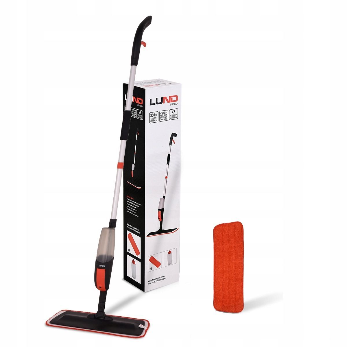 MOP MET SPRAYER, OPVOUWBARE RUITENWISSER MET TWEE STEUNEN MOP MET SPRAYER, OPVOUWBARE RUITENWISSER MET TWEE STEUNEN
