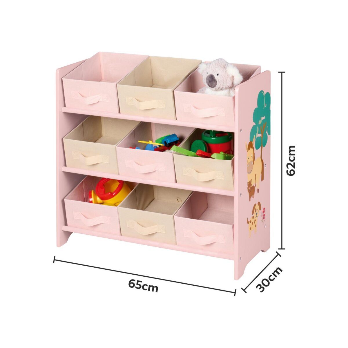 LIVARNO® Aufbewahrungsregal, 65 x 62 x 30 cm (Rosa)