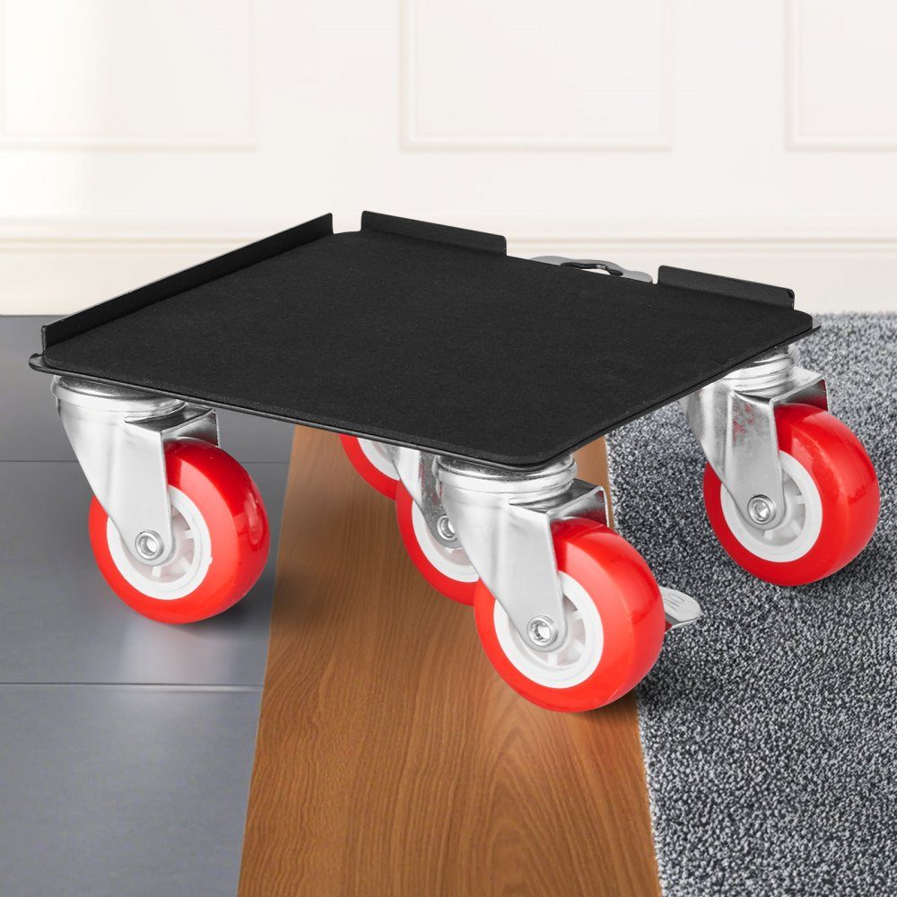 Meubelwagen, 175x160x70mm, max. draagvermogen 1575 kg, zware meubeltransporter met 5x 360° draaibare wielen, gereedschapsset voor het optillen en duwen van meubels voor huishoudelijke apparaten, bank, koelkast, wasmachine