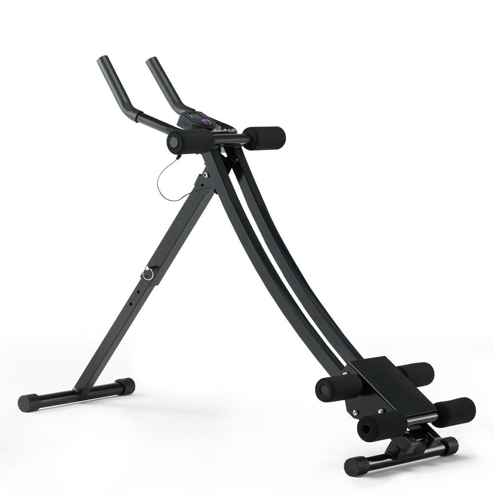 Urządzenie do treningu brzucha Trenażer brzucha AB Maszyna do siłowni, Trenażer brzucha Udźwig 200 kg, Trenażer brzucha Trening siłowy, składany, regulowany sprzęt fitness Czarny