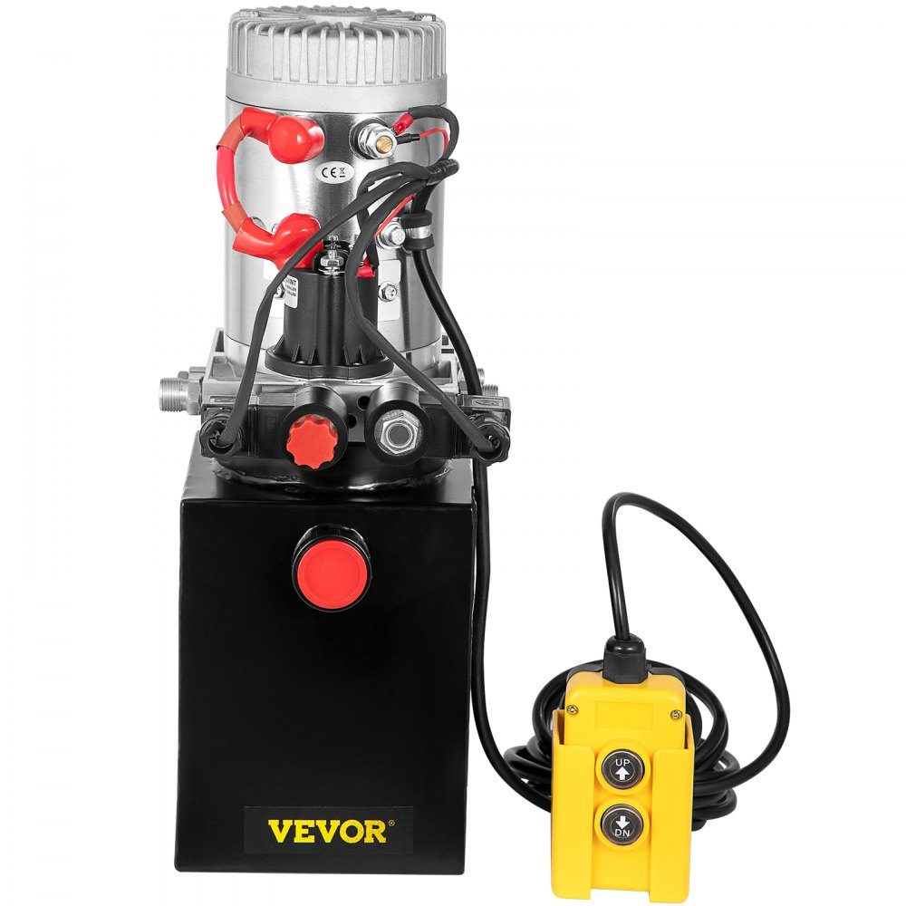 Hydraulic Unit, Hydraulic Pump, Double Acting Hydraulic Pump, 12V, Dump Trailer, 3.79L Metal Container for Dump Trailer