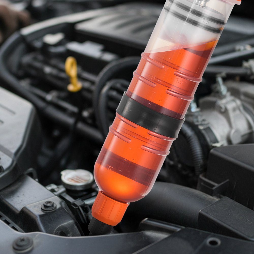 Ölsaugpumpe 1,5 L, manuelle Ölsaugspritze, Ölwechselspritze mit Schlauch und Verlängerungsrohren für Ölwechsel, Saugpumpe für Rasenmäher, Autos, Schiffe, Golfwagen und Motorräder
