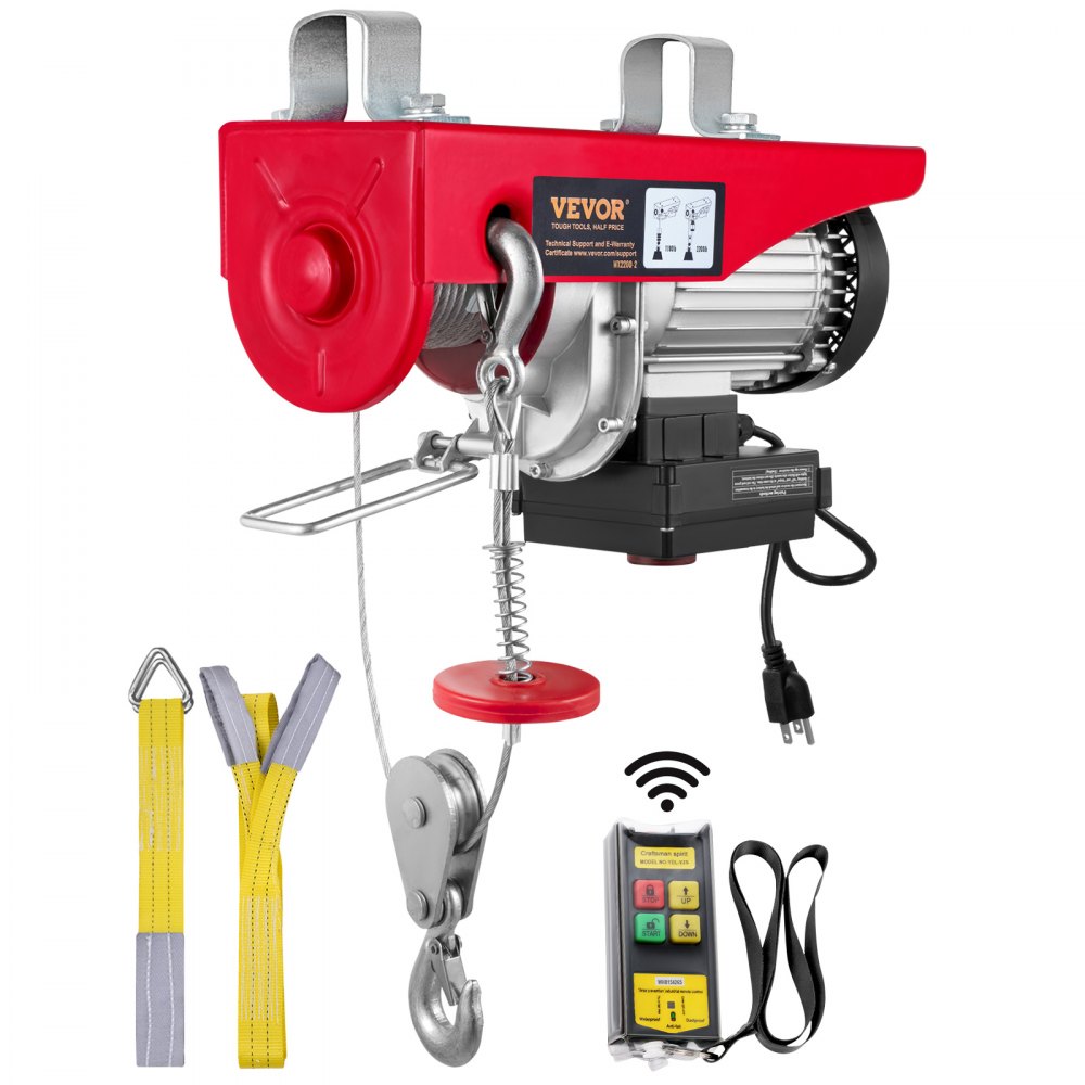 230 V elektrische Seilwinde, 500 kg bis 1000 kg Hubhöhe, 12 m Seilmotorwinde, 1600 W Motorrolle, 10 m/min Hubgeschwindigkeit, Hebezeug mit kabelloser Fernbedienung, Seilzug, Kettenzug 230 V elektrische Seilwinde, 500 kg bis 1000 kg Hubhöhe, 12 m Seilmotorwinde, 1600 W Motorrolle, 10 m/min Hubgeschwindigkeit, Hebezeug mit kabelloser Fernbedienung, Seilzug, Kettenzug
