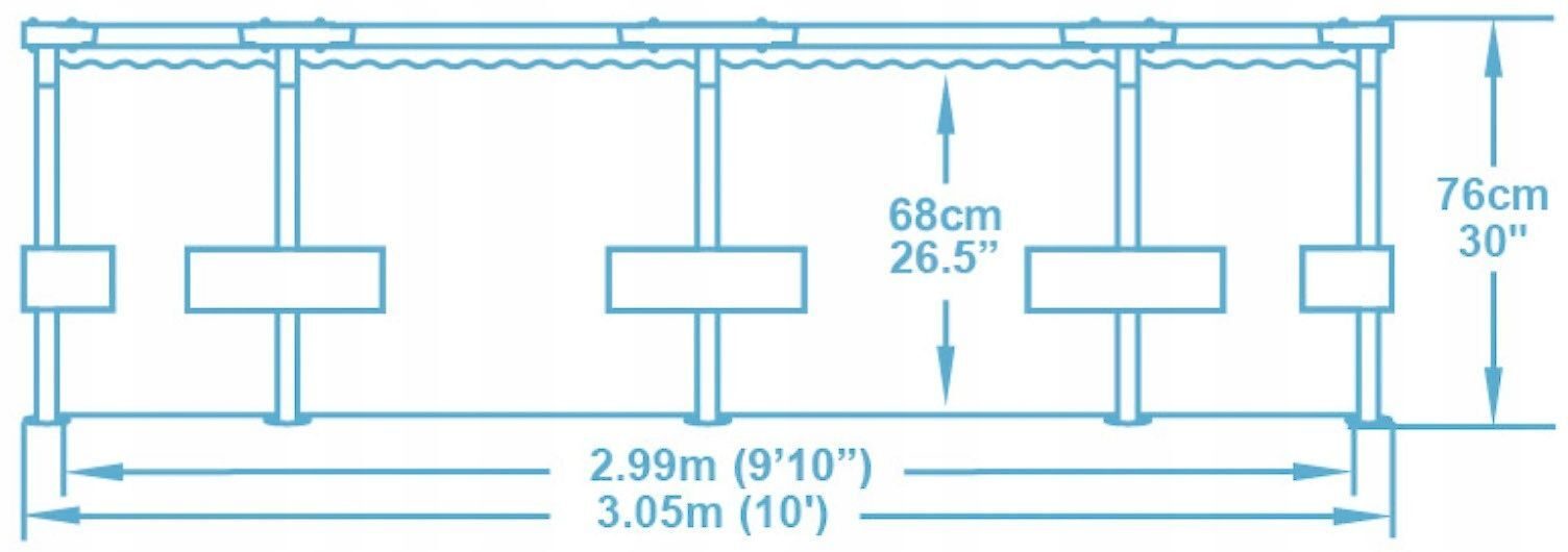BESTWAY Steel Pro Max Frame Zwembadset rond 305x76cm