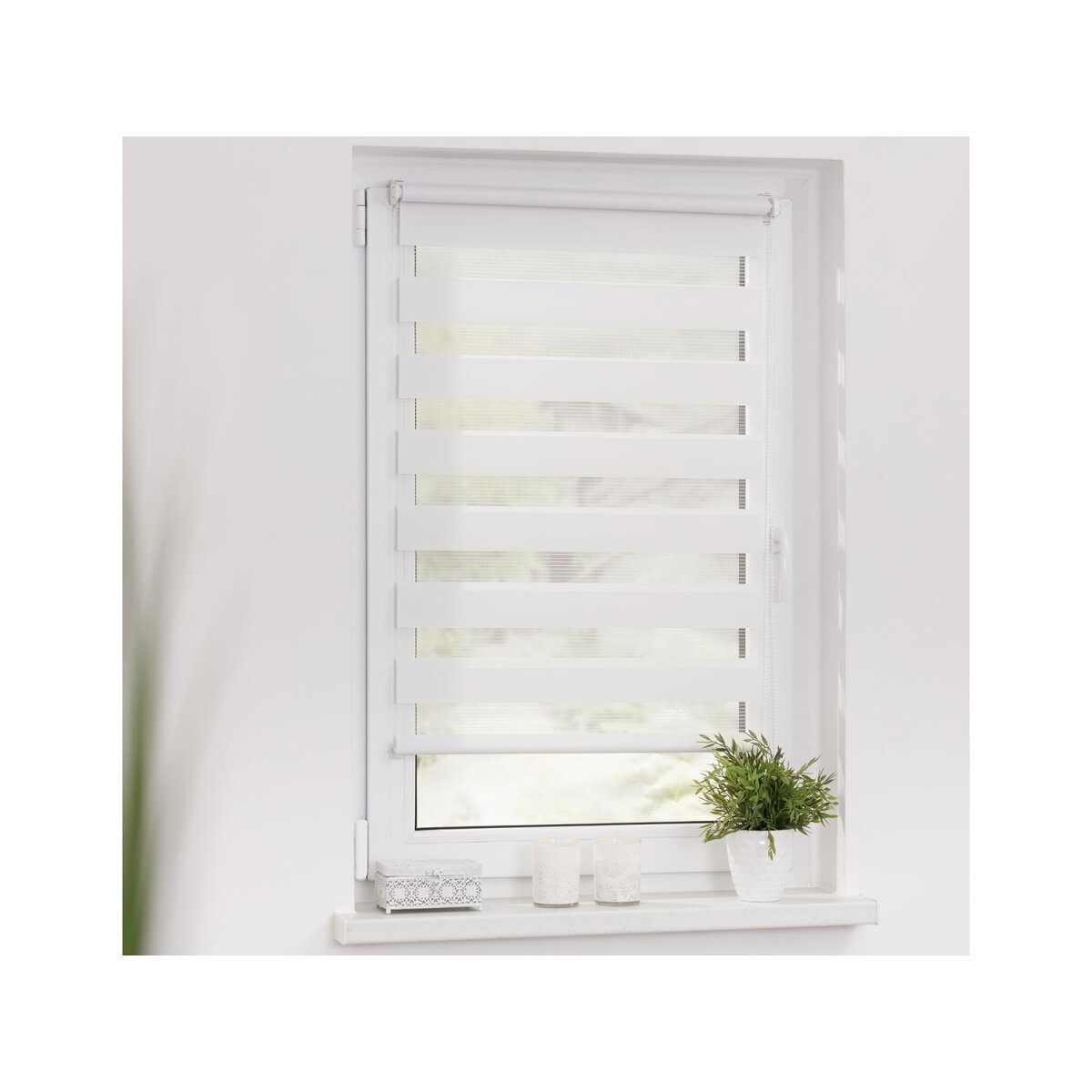 Duo-Rollo Klemmfix, ohne Bohren, gespannt, blickdicht, ab 45 x 150 cm