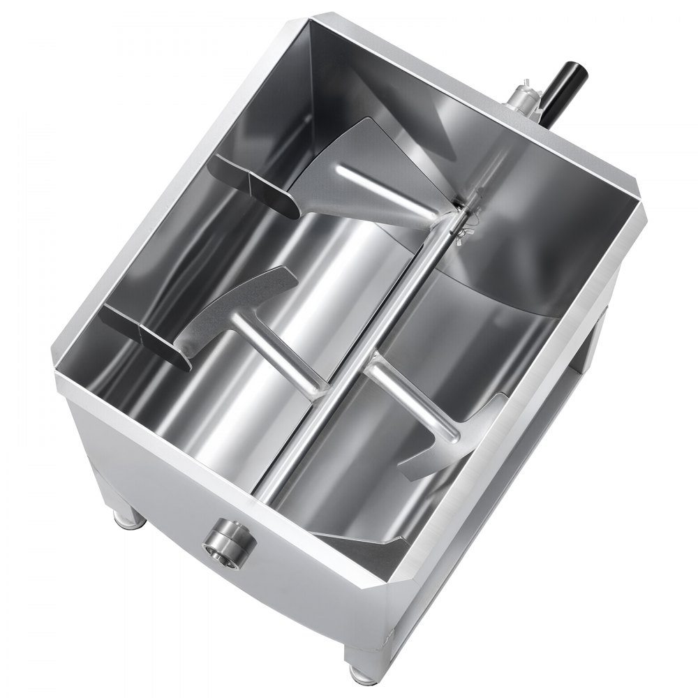Handmatige vleesmixer 40L vleesverwerkingsapparaat (max. 36,29 kg vlees mengen), roestvrijstalen vleesmixer, worstmixer met reductietandwiel, handmixer voor gehakt Handmatige vleesmixer 40L vleesverwerkingsapparaat (max. 36,29 kg vlees mengen), roestvrijstalen vleesmixer, worstmixer met reductietandwiel, handmixer voor gehakt