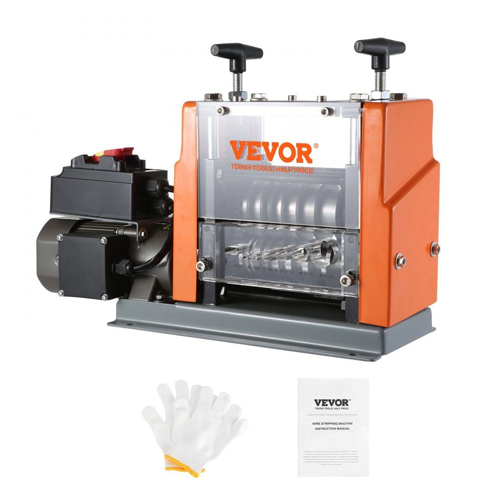 Kabelabisoliermaschine, elektrisch, φ1,5–25 mm, Kabelschälmaschine, 60 W, Abisoliermaschine, 7 Abisolierkanäle, Abisolierzange, 65 Mn Federstahlklinge, ideal zum Abisolieren von Kupferdraht