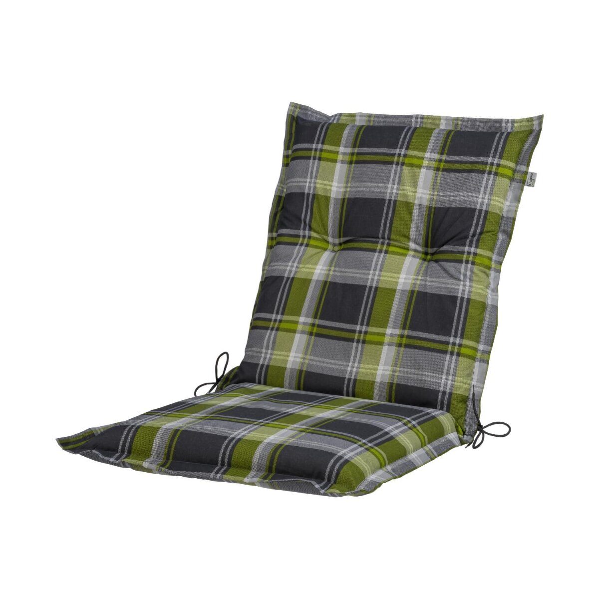 LIVARNO home low-back upholstered cushion »Valencia / Miami«, with comfortable 8 cm upholstery (checkered/green)