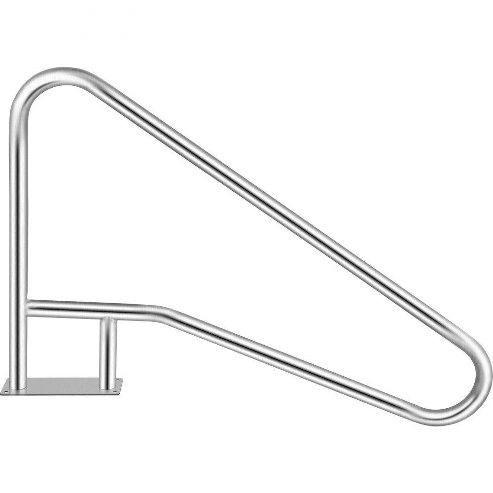 Barre d'appui pour piscine en acier inoxydable 139,7 x 81,2 cm Main courante pour piscine Capacité de charge de 113 kg Aide à l'entrée Piscine Arche de poignée de 4,8 cm avec couvercle de poignée Escalier pour piscine pour piscine Positions inclinées Spa