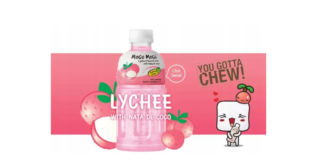 10x Thailand Lychee Drink Mogu Mogu Lychee met Nata de Coco 320ml