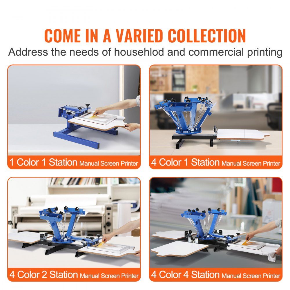 Screen Printing Press T-Shirt Screen Printing Machine 1 Color + 1 Station, T-Shirt Press, Heat Press for DIY, Printer for Textile Printing, Clothing, Pillowcases, Luggage, etc