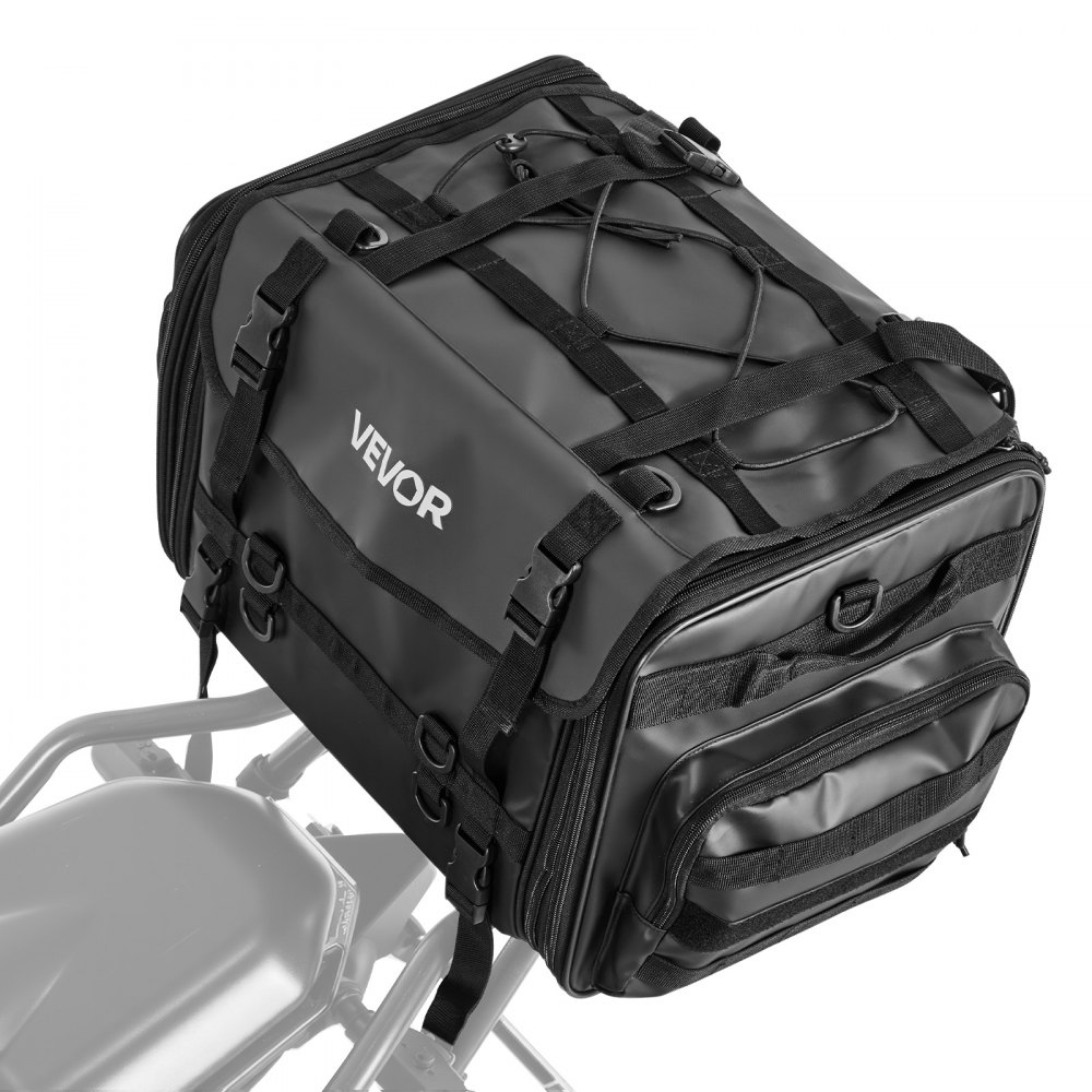 Motorcycle Tail Bag Rear Seat Bag (40-60L) with Waterproof Rain Cover Motorcycle Luggage Storage Luggage Rack Bag with Shoulder Strap and Elastic Cord Motorcycle Luggage Black Motorcycle Tail Bag Rear Seat Bag (40-60L) with Waterproof Rain Cover Motorcycle Luggage Storage Luggage Rack Bag with Shoulder Strap and Elastic Cord Motorcycle Luggage Black