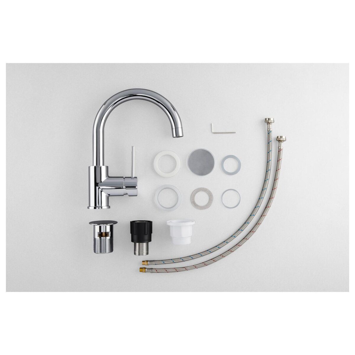 LIVARNO home mitigeur lavabo, avec bec pivotant (chromé) bon