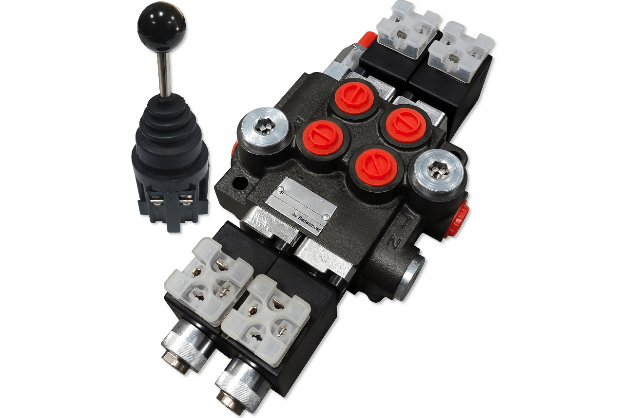 HYDRAULIC DISTRIBUTOR 2 SEC 50L 24V + JOYSTICK HYDRAULIC DISTRIBUTOR 2 SEC 50L 24V + JOYSTICK