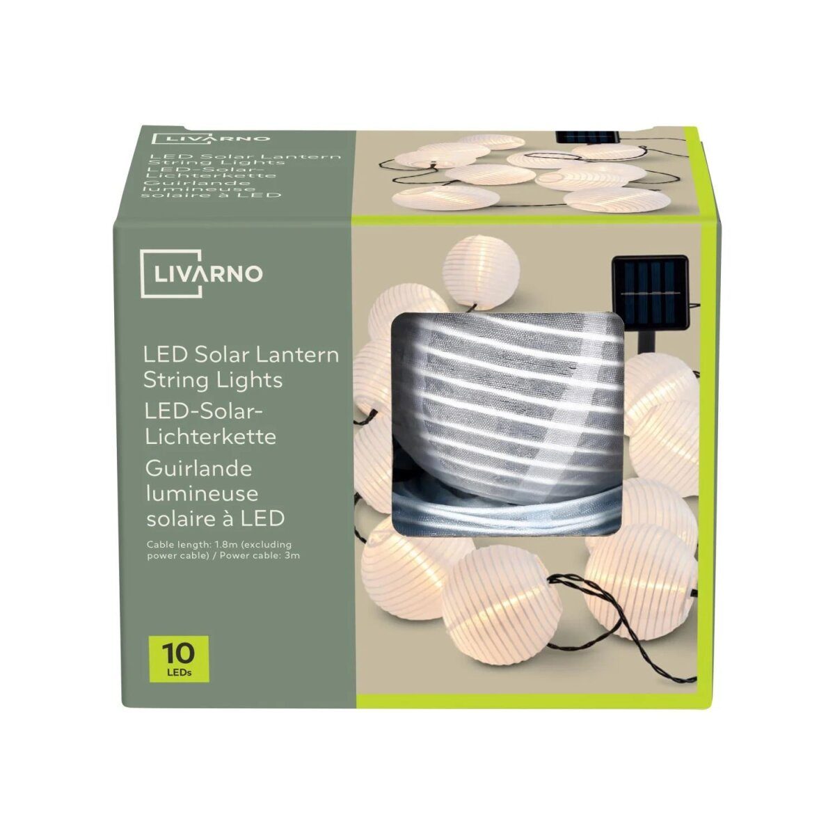 LIVARNO® LED-lichtketting op zonne-energie (wit)