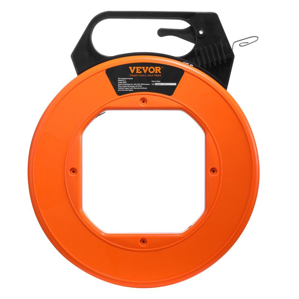 Cable pulling aid 73.2 m High-quality cable pulling cable made of high manganese steel including cotton gloves. Pull wire for empty pipes with break-proof cable [3mm] Tension spring pulling aid