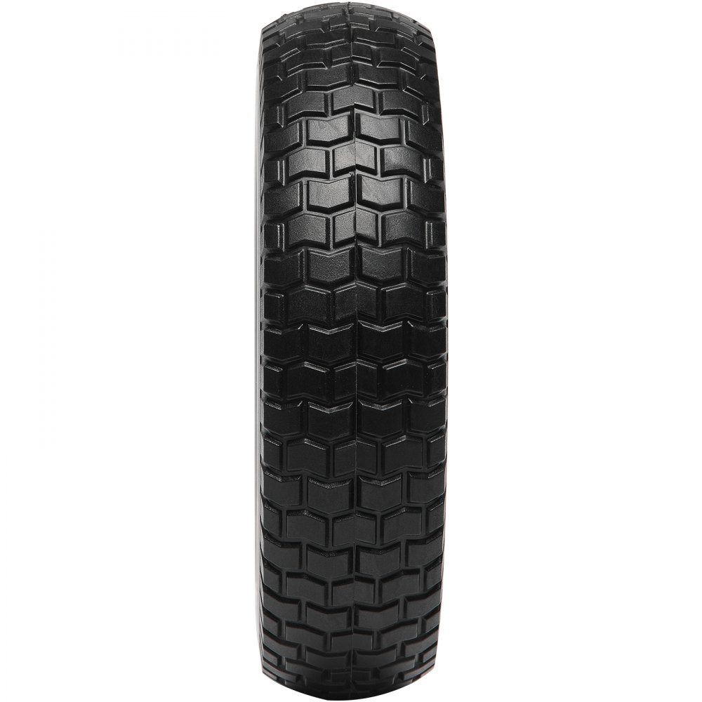 10" Voll-PU-Runflat-Reifen, flacher schlauchloser Reifen, 2er-Pack, 82 kg