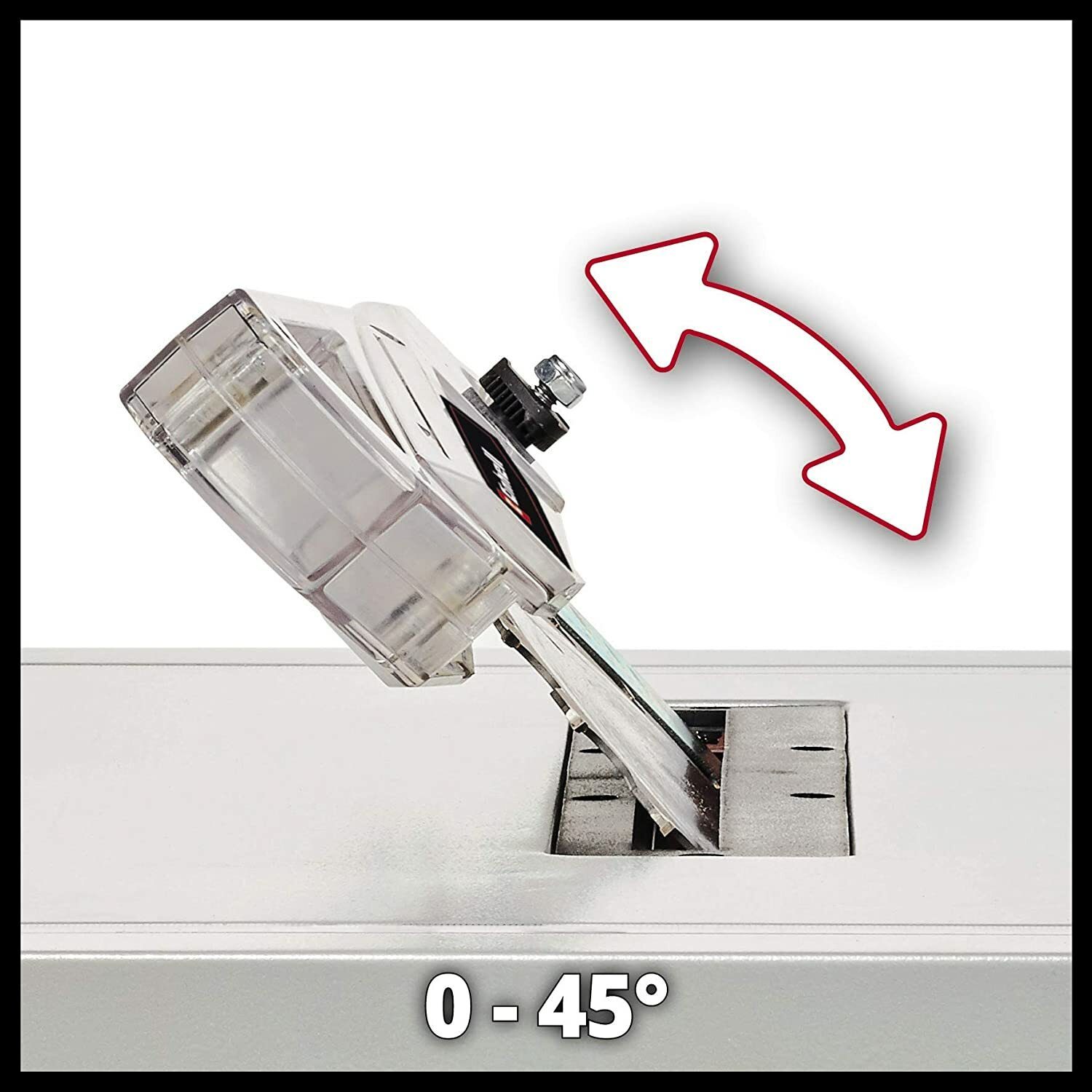 Einhell Tischkreissäge TC-TS 210 (max. 1200 W, Ø 210 x 30 Sägeblatt, Überlastschalter, Parallelanschlag mit Klemme, Winkelanschlag +/- 60°, Sägeblatt höhenverstellbar + neigbar 45°, Absaugadapter)
