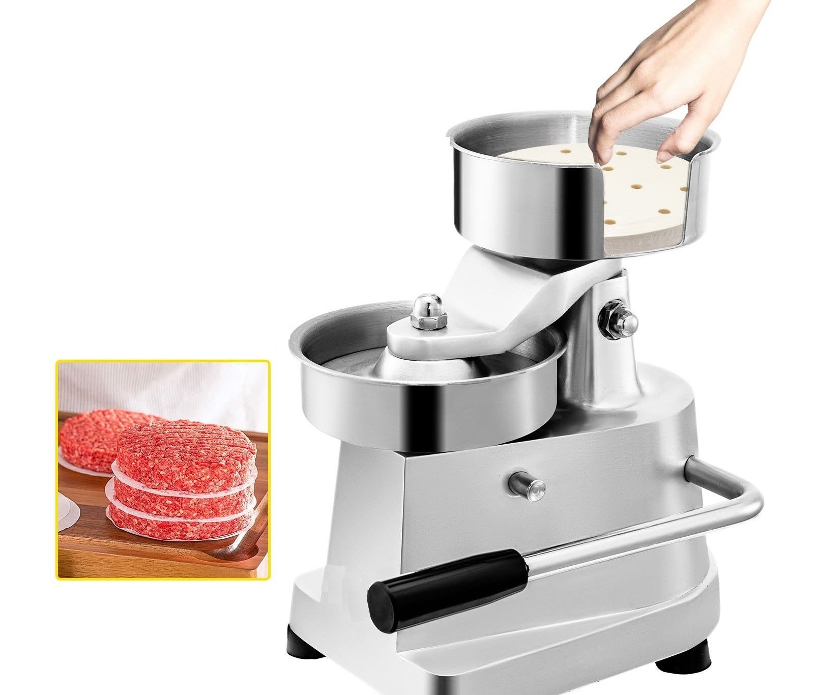 Roestvrijstalen Burgerpers Burger Patti Press Commerciële Hamburger Burgerpers 15cm