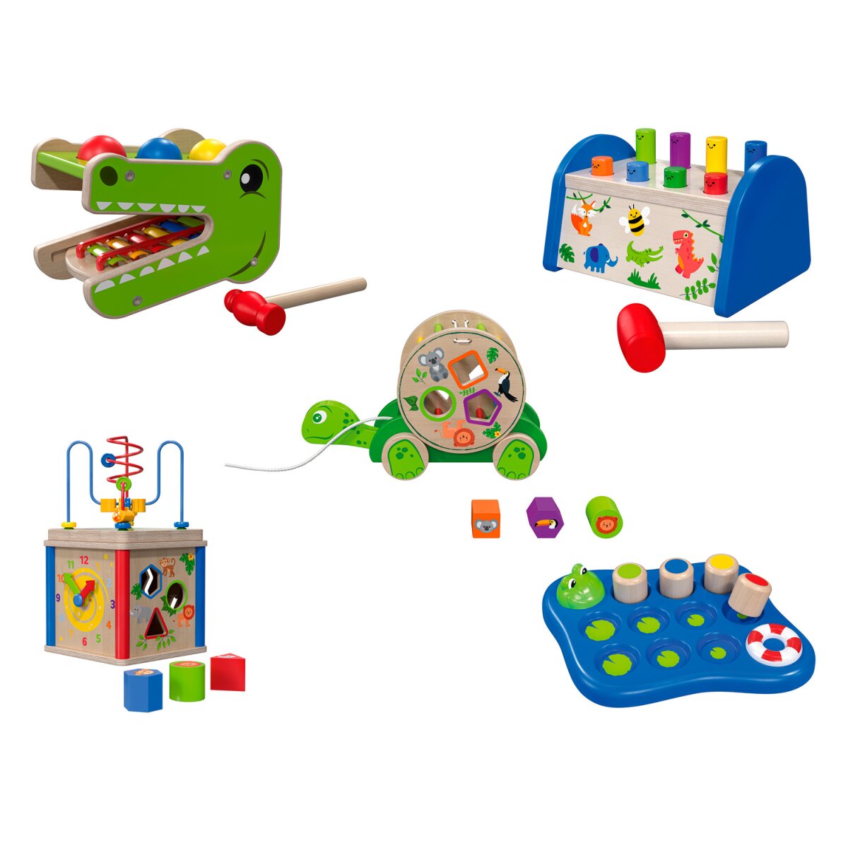 Playful motor skills game made of wood, model 2023