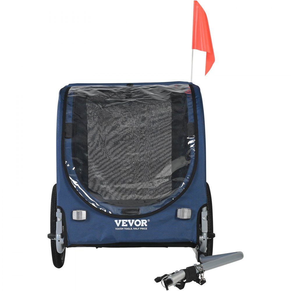 Hondenkar 45 kg Fietskar Koolstofstaal + 600D Oxford Doek + PP Opvouwbaar 1440 x 725 x 845 mm Opgevouwen aanhanger Afmeting 810 x 570 x 195 mm Blauw – Artikelnr. HT-22388