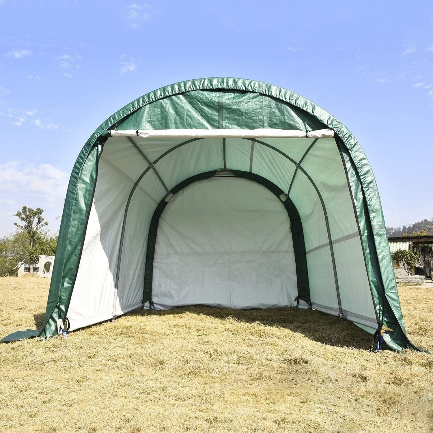 Garagenzelt 3x4,6m Zeltgarage Weidezelt Lagerzelt Mobiler Unterstand Garage