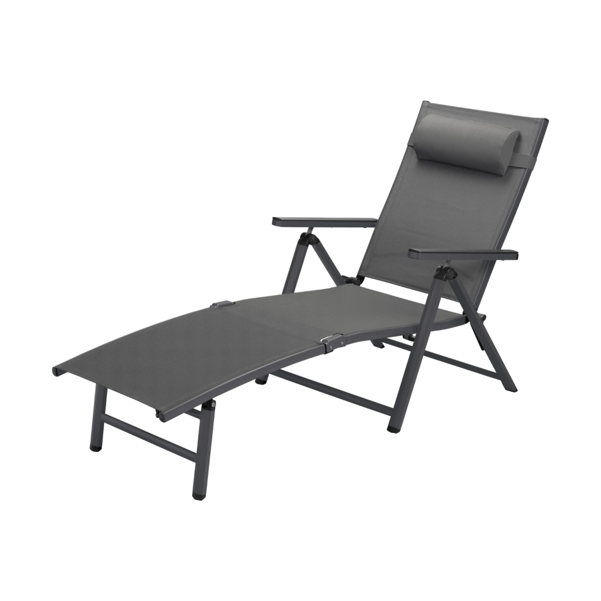 LIVARNO home aluminum deck chair “Houston”, anthracite