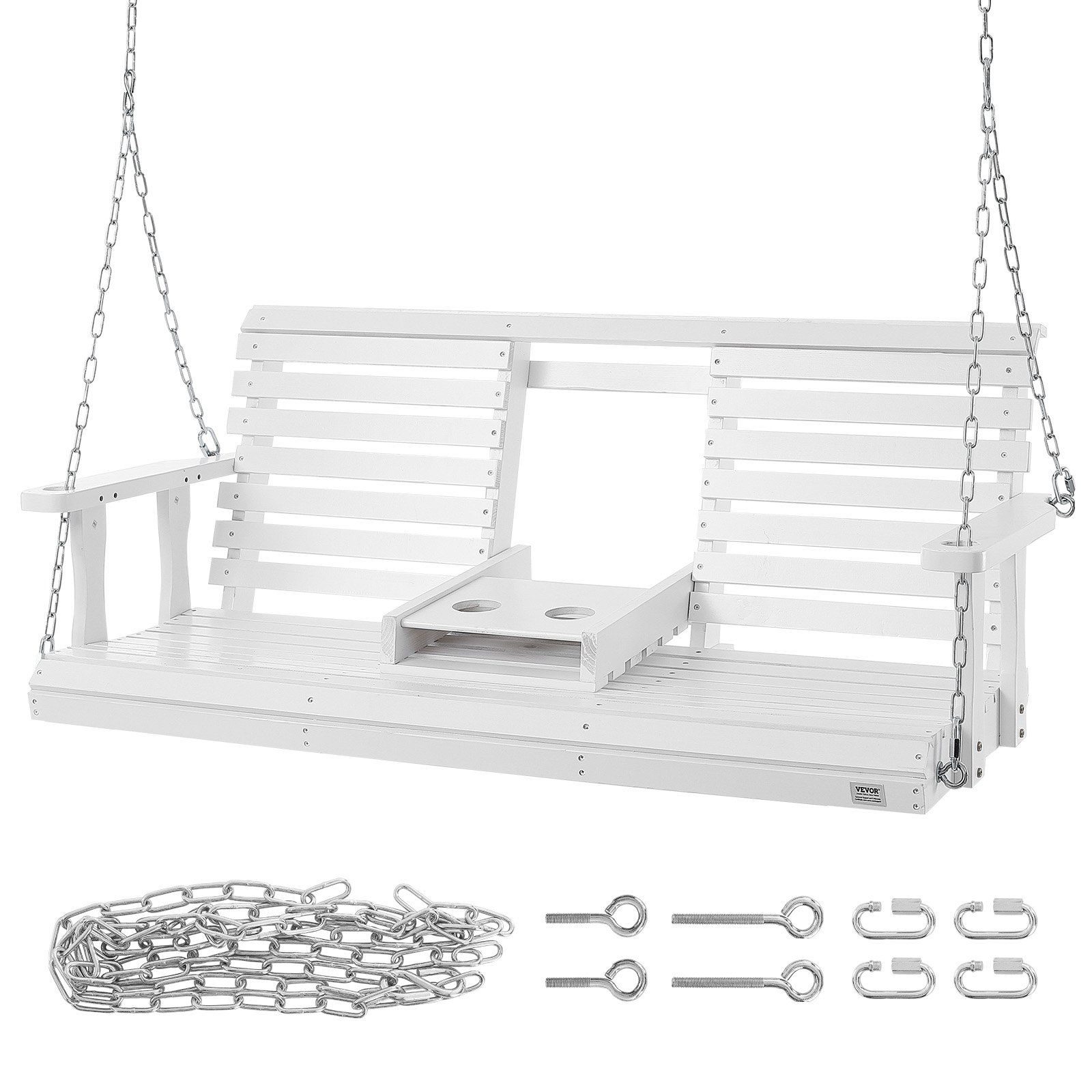 Houten schommelbank - comfort en stijl voor uw buitenruimte in het wit