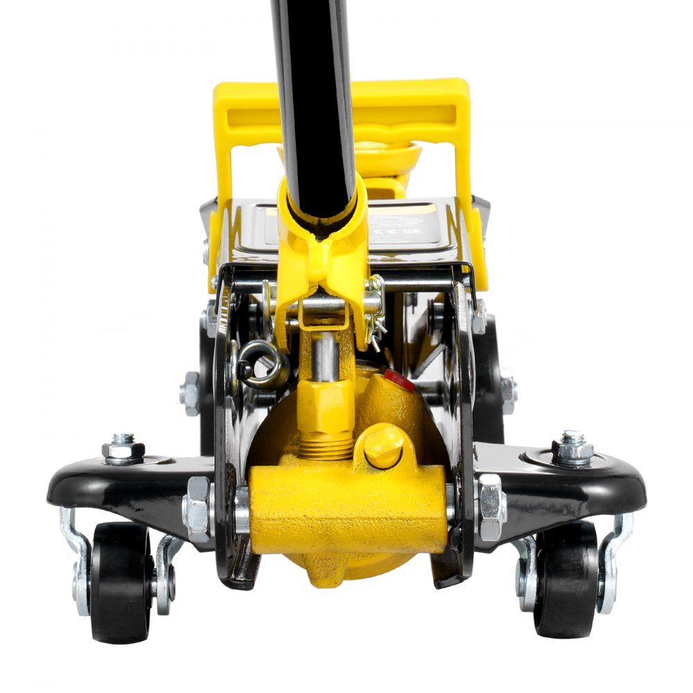 Hydraulic Car Jack Flat Car Jack 2T Heavy Duty Iron Hydraulic Car Jack Hydraulic Car Jack with Single Piston Quick Lift Pump Yellow 125.2-335mm