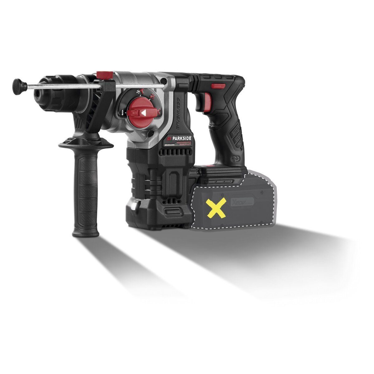 Kombimłot akumulatorowy PARKSIDE PERFORMANCE® 20V „PKHAP 20-Li C3”, bez akumulatora i ładowarki