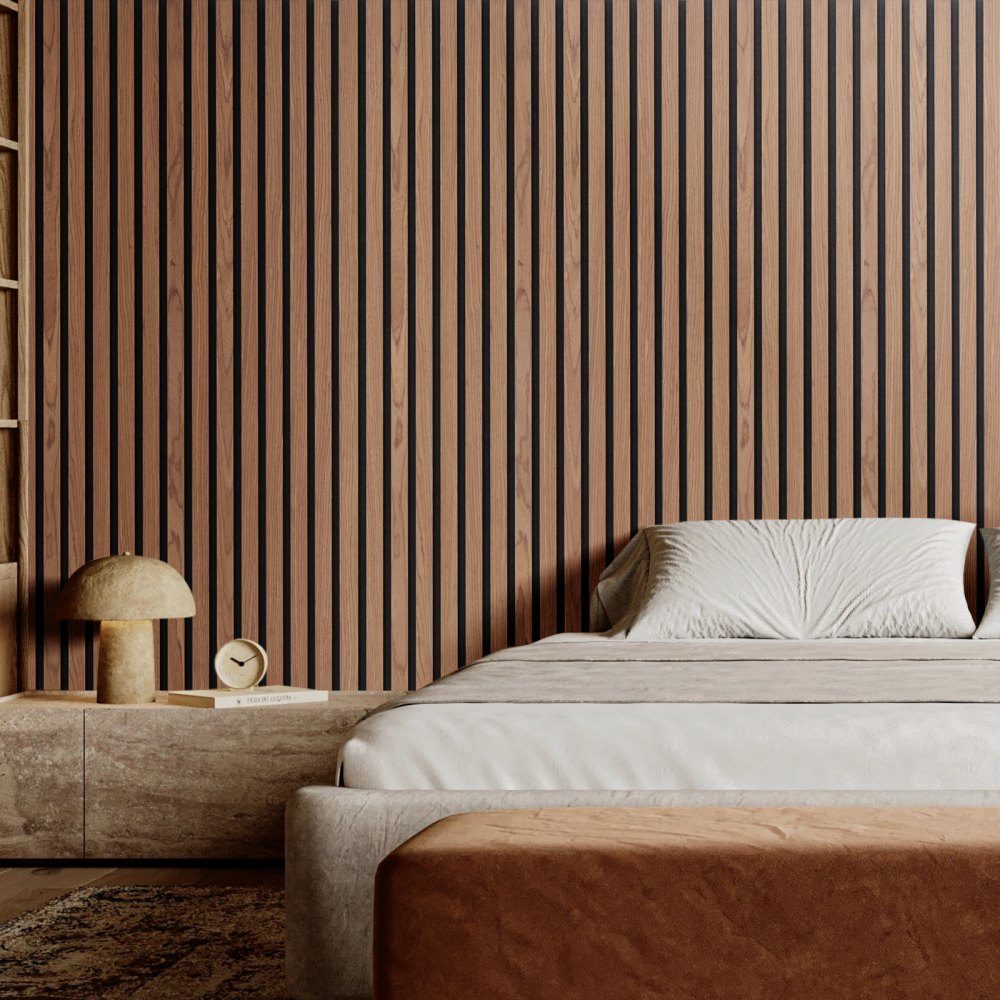 Acoustic Panels 1200x600x21mm Acoustic Wall Panels MDF Accent Wood Wall Panels for Modern Interior Wall Decoration Acoustic Panels Faux Wood Wall Panels for Noise Reduction Set of 4