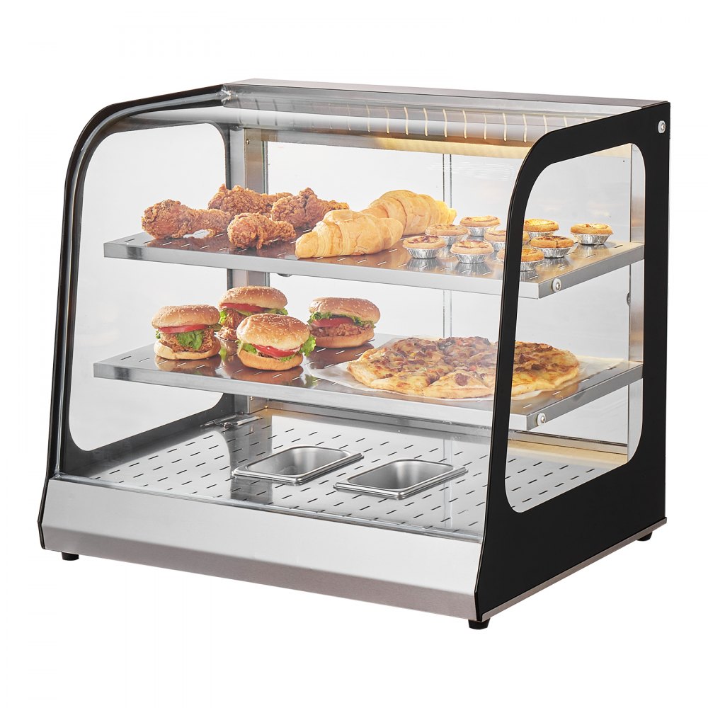 2-stufiger kommerzieller Speisenwärmer, 850 W Speisenwärmer mit gehärtetem Glas und Dampfheizung, Temperaturregelung von 30 °C bis 85 °C, 111 l großes Fassungsvermögen für Hamburger, Pizza, Brot, Hühnchen 2-stufiger kommerzieller Speisenwärmer, 850 W Speisenwärmer mit gehärtetem Glas und Dampfheizung, Temperaturregelung von 30 °C bis 85 °C, 111 l großes Fassungsvermögen für Hamburger, Pizza, Brot, Hühnchen