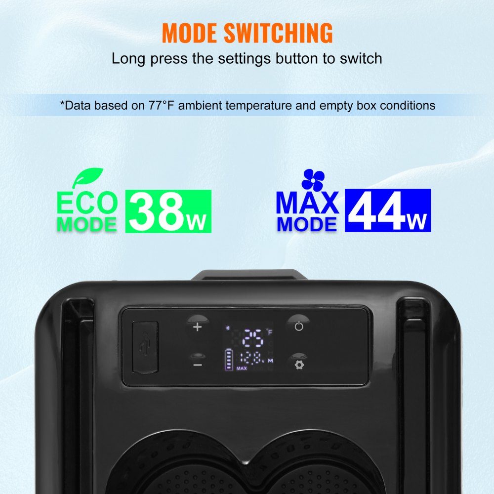 Car Refrigerator, 12V Car Armrest Refrigerator, Portable Single Zone Freezer, 15L, Adjustable Range -20°C to 20°C, 12/24V DC and 100-240V AC, Compressor Cooler for Outdoor Camping