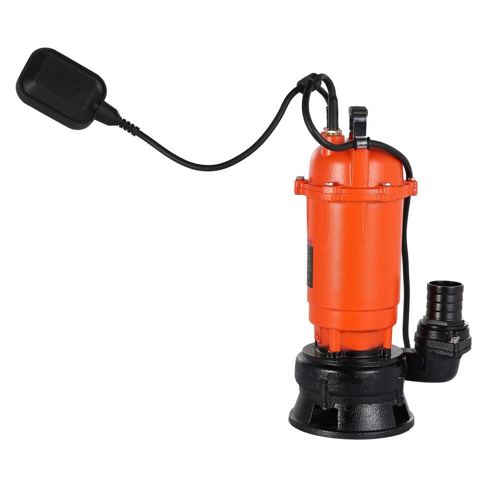 1500 W Tauchpumpe, 21000 l/h, Schmutzwasserpumpe aus Gusseisen mit automatischem Schwimmerschalter, 18 m Förderhöhe zum Abpumpen von Schmutzwasser, für Pools, Teiche & überschwemmte Gebiete