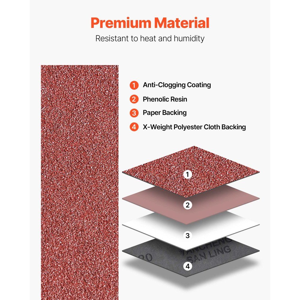 Sanding Belts 152x1219mm Sandpaper Belt Sander Pack of 10 80 Grit Aluminum Oxide Cloth Sanding Belt for Woodworking Steel Aluminum Non-Ferrous Metals