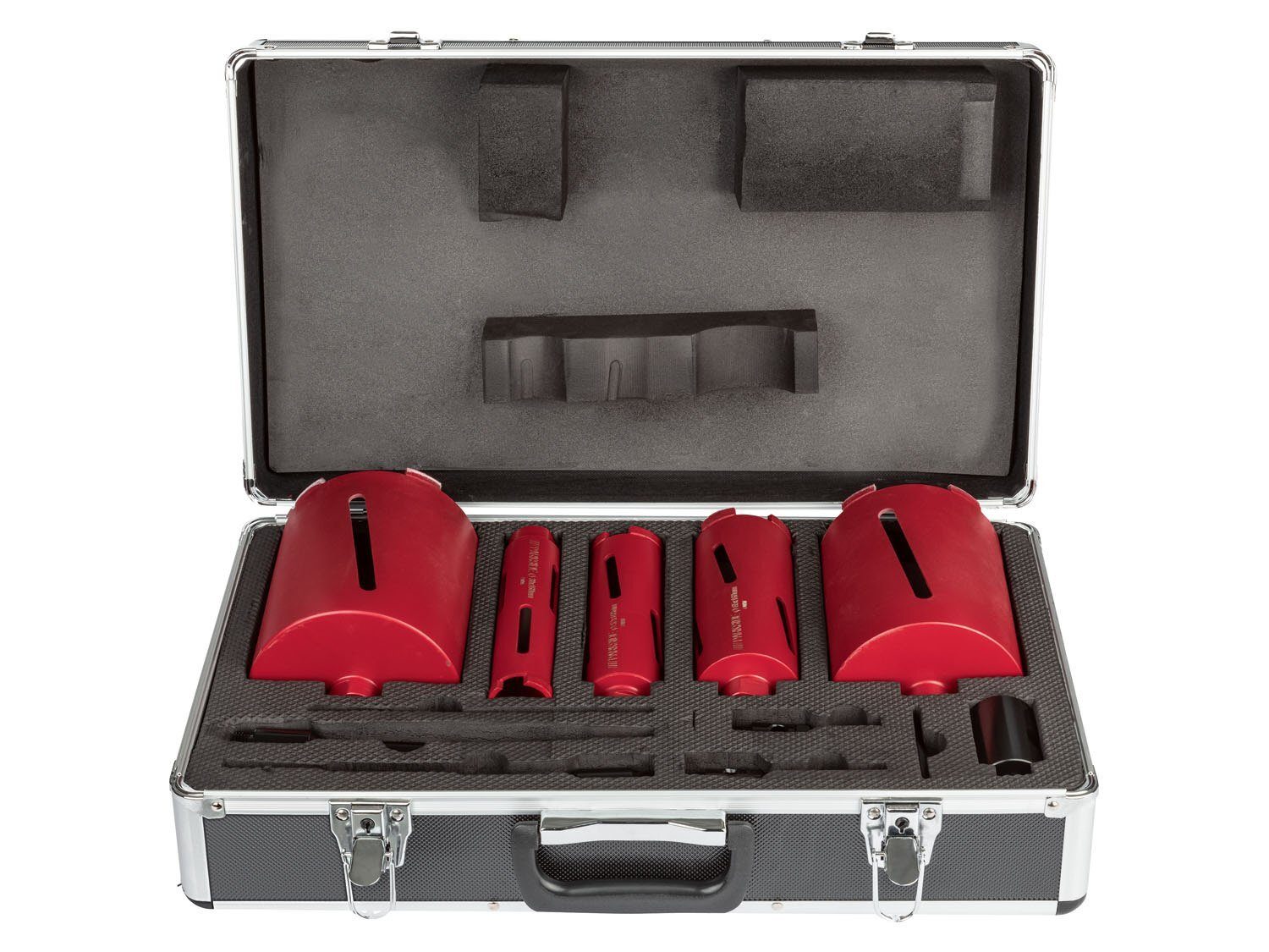 XXL starter set core drill 1800 W, 120 mm drilling diameter mit 12-teiligem drill set