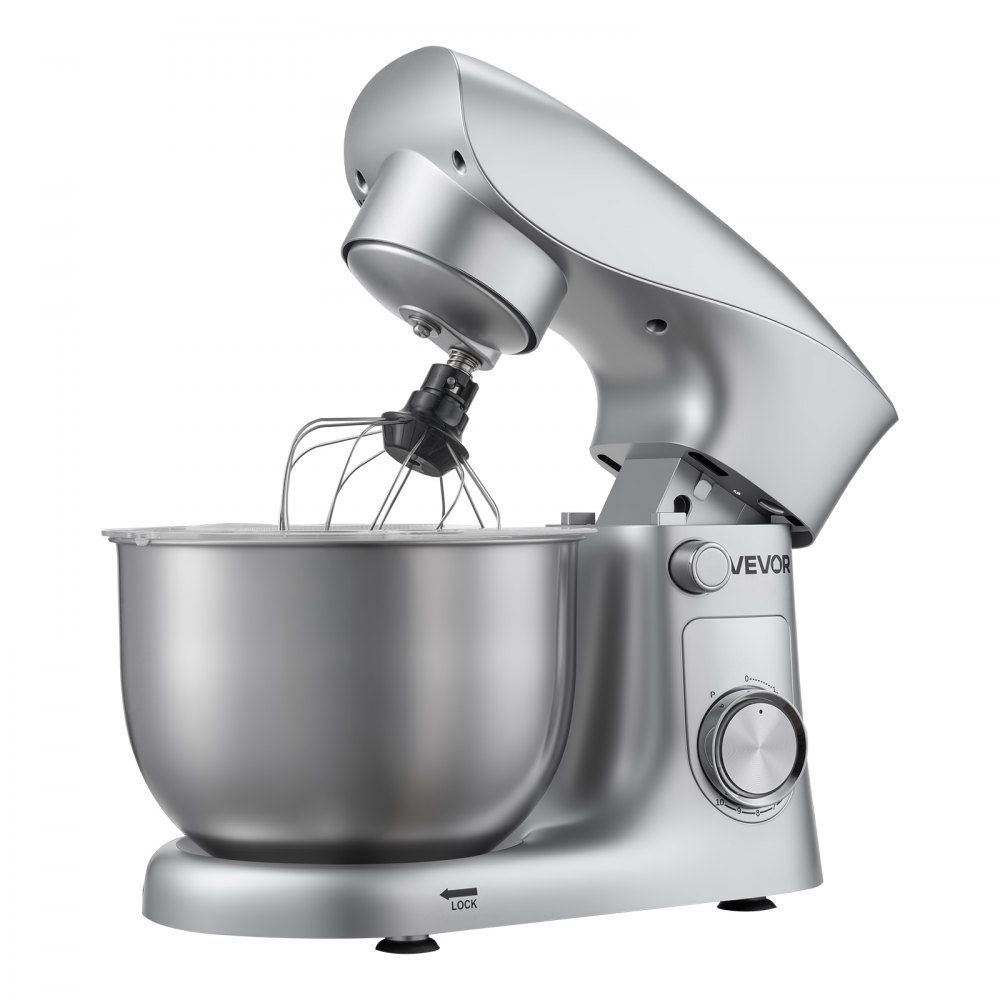 Machine à pétrir Robot culinaire pour la cuisson, machine à pâte 1500 W avec bol en acier inoxydable (4,2 L) et crochet pétrisseur, batteur et fouet, batteur sur socle à inclinaison réglable à 10 vitesses – Réf. HT-23974