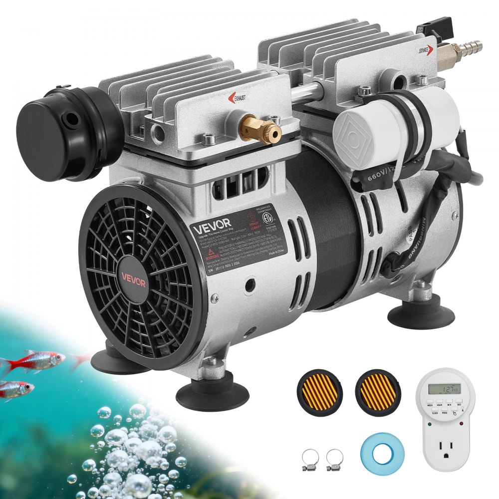 Aérateur de bassin, compresseur d'air 590 W, vitesse nominale 1400 tr/min, pompe d'aération de bassin, puissance max. pression 0,3 MPa, température de réglage -5 °C à 40 °C, minuterie incluse, idéal pour étang, jardin aquatique Aérateur de bassin, compresseur d'air 590 W, vitesse nominale 1400 tr/min, pompe d'aération de bassin, puissance max. pression 0,3 MPa, température de réglage -5 °C à 40 °C, minuterie incluse, idéal pour étang, jardin aquatique