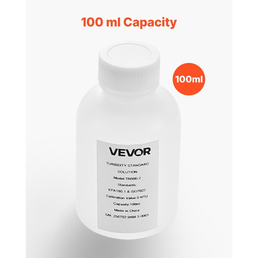 Trübungskalibrierlösung 0 NTU 100 ml, Standard-Trübungslösung zum Nachfüllen von Trübungsmessgeräten, Nulldrift für stabile Konzentration, gebrauchsfertig, geeignet für Weiß-/Rotlicht