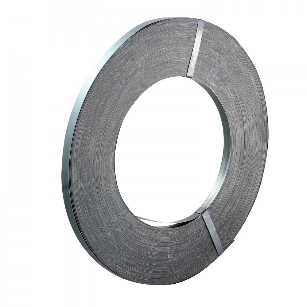 Steel Strapping Roll, 1640 Feet Length x 3/4" Width x 0.02" Thickness, 1700 Pound Breaking Strength, Heavy Duty Pallet Strapping Roll, Portable Strong Metal Strap, Black