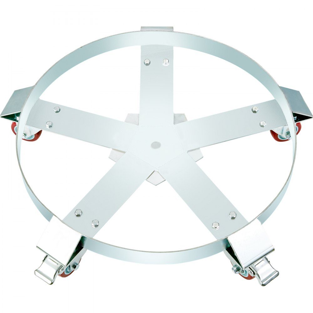 Barrel roller 250L transport roller carbon steel roller board inner diameter Ø607mm barrel trolley with 5 universal wheels (2 with brakes) transport trolley for transporting barrels up to 567kg