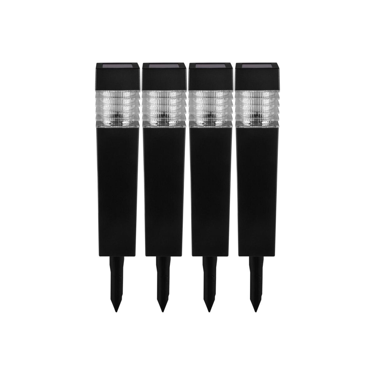 LIVARNO® LED-lampen op zonne-energie, 4 stuks (rechthoek)