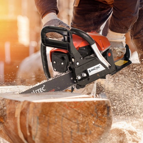 Benzin-Kettensäge 58 ccm 5,7 PS – 2× Schwert 16″/18″, 2× Kette & Öl Benzin-Kettensäge 58 ccm 5,7 PS – 2× Schwert 16″/18″, 2× Kette & Öl